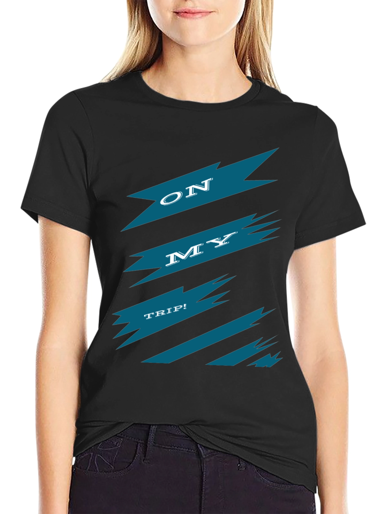 On My Trip Graphic Tee - Black