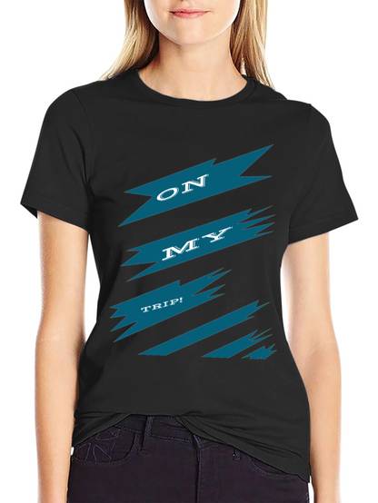 On My Trip Graphic Tee - Black