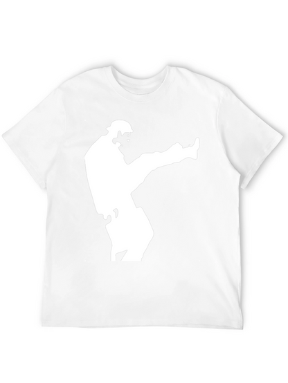 Karate Kick Graphic Tee - Black Cotton T-Shirt