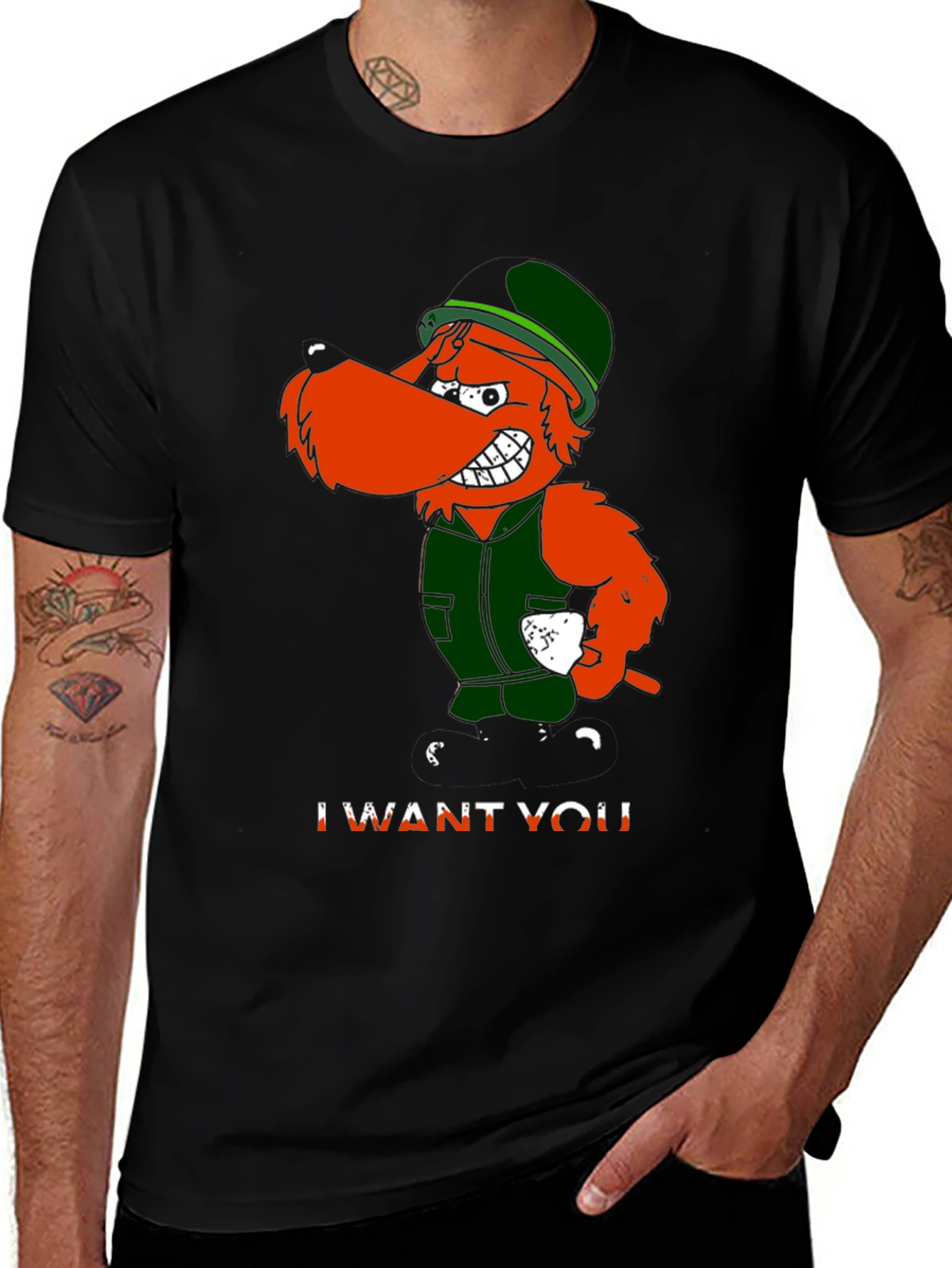 Irish Uncle Sam I Want You Black T-Shirt