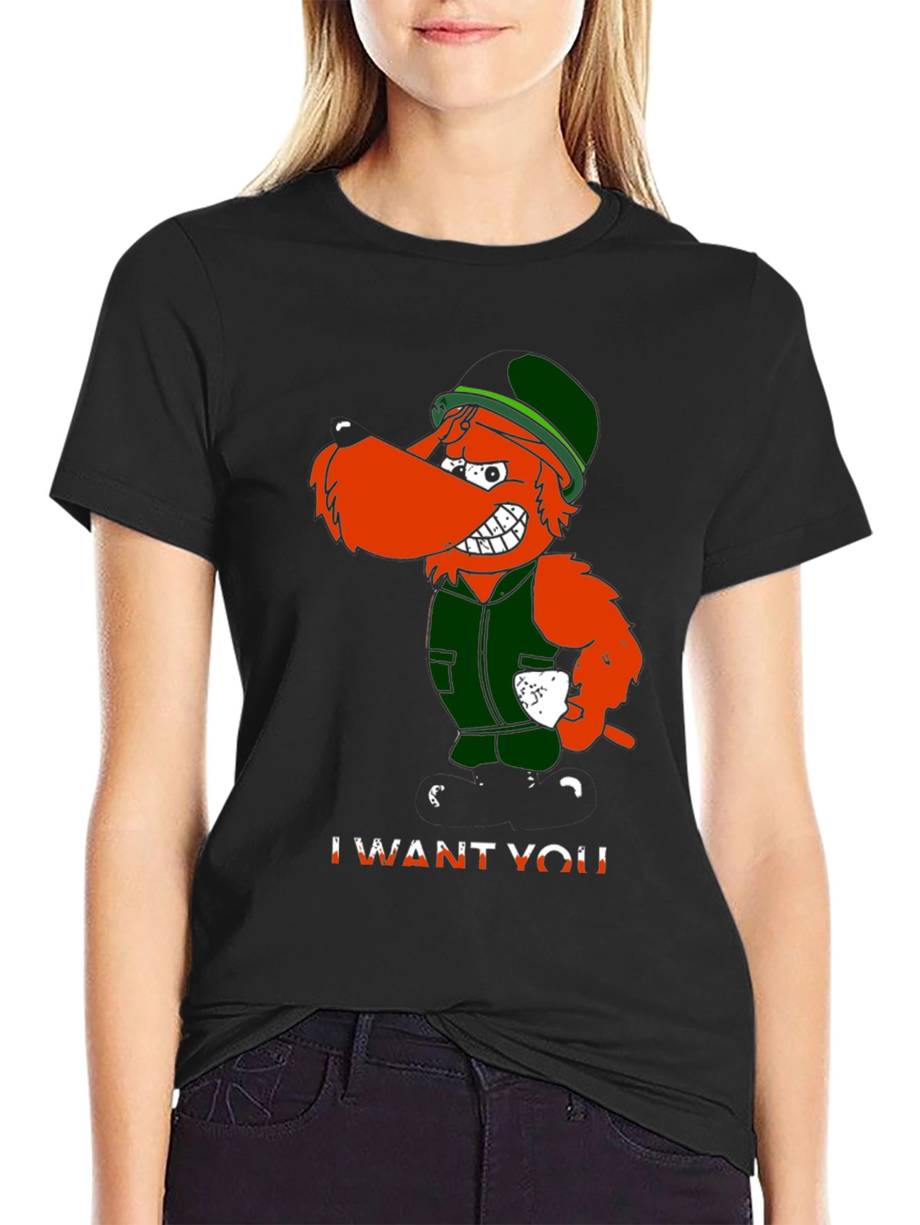 Irish Uncle Sam I Want You Black T-Shirt