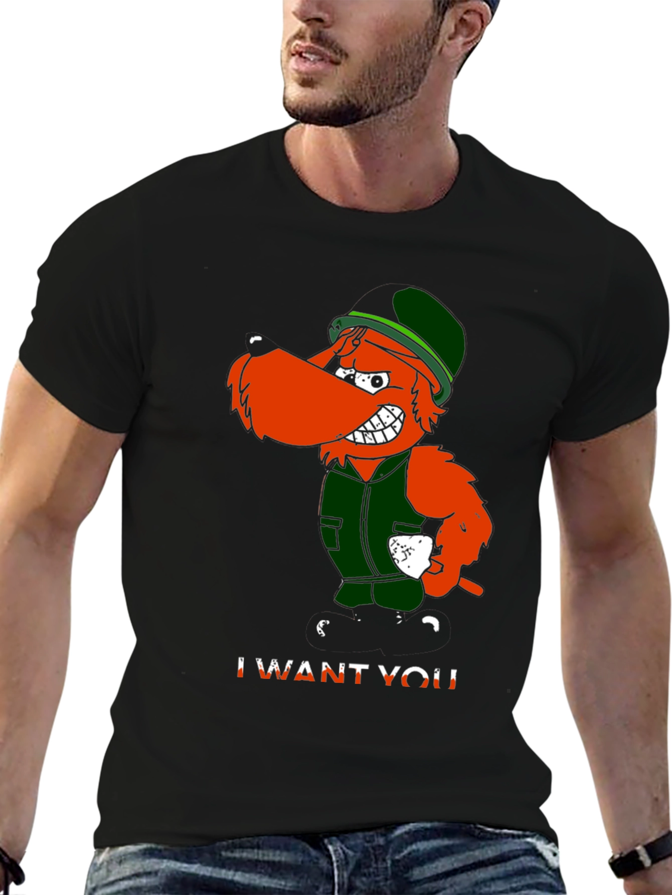 Irish Uncle Sam I Want You Black T-Shirt