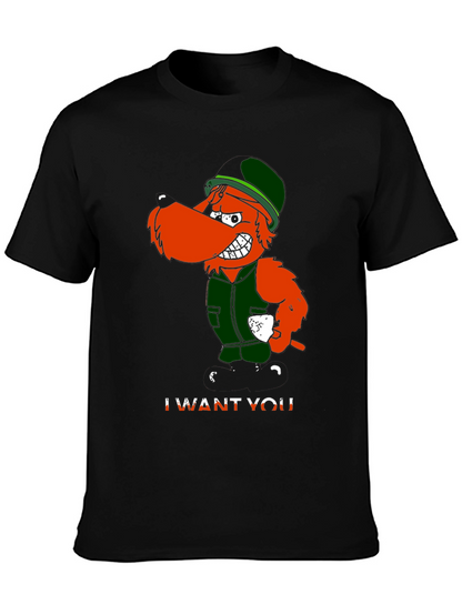 Irish Uncle Sam I Want You Black T-Shirt