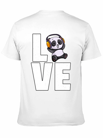 Love Panda T-Shirt - Mens Black Graphic Tee