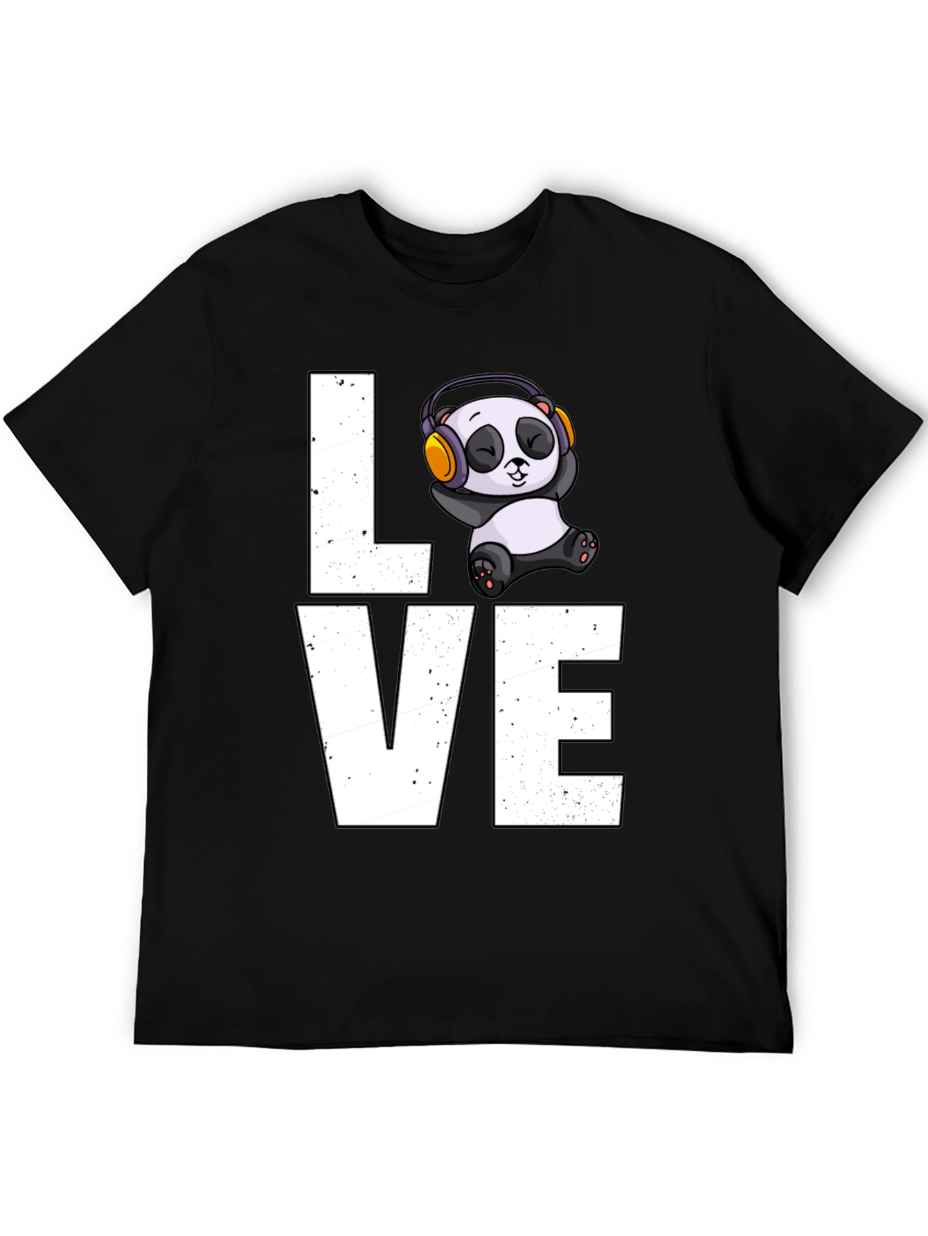 Love Panda T-Shirt - Mens Black Graphic Tee