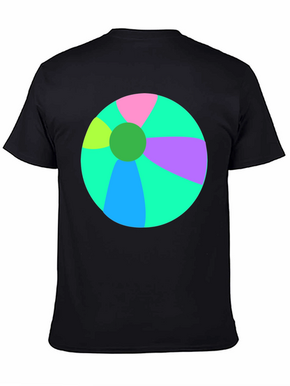 Fun Beach Ball Graphic Tee - Black Casual Shirt