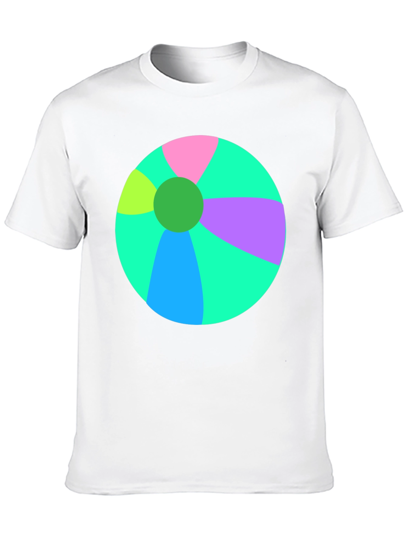 Fun Beach Ball Graphic Tee - Black Casual Shirt