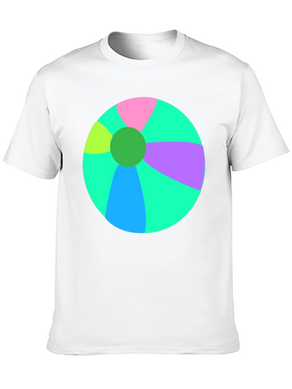 Fun Beach Ball Graphic Tee - Black Casual Shirt
