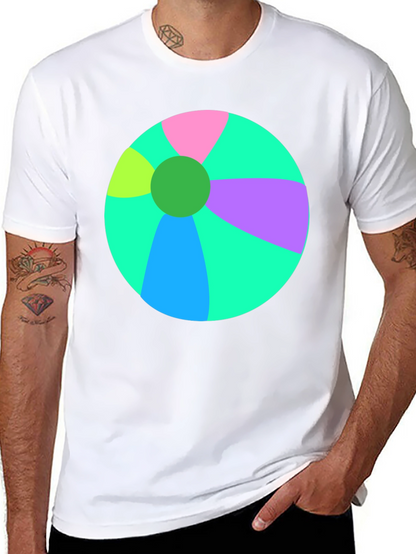 Fun Beach Ball Graphic Tee - Black Casual Shirt