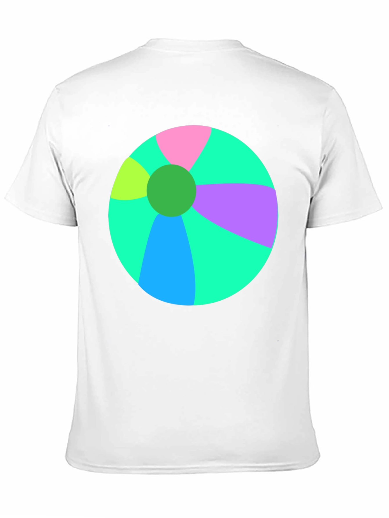 Fun Beach Ball Graphic Tee - Black Casual Shirt
