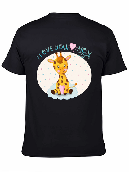I Love You Mom Giraffe T-Shirt