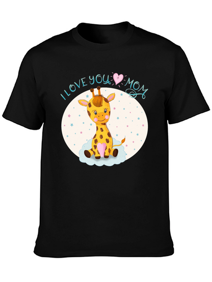 I Love You Mom Giraffe T-Shirt