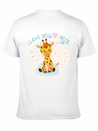 I Love You Mom Giraffe T-Shirt