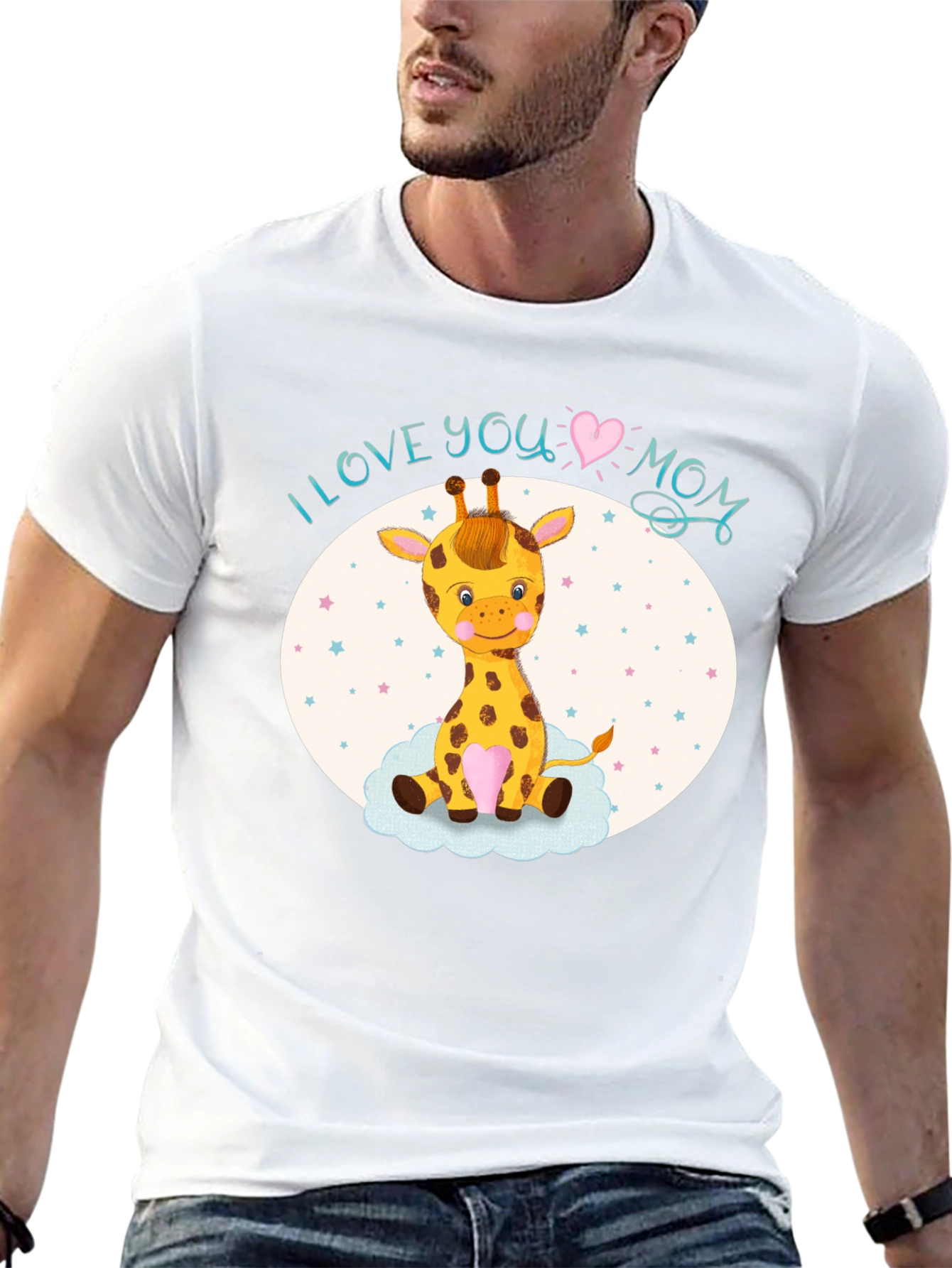 I Love You Mom Giraffe T-Shirt
