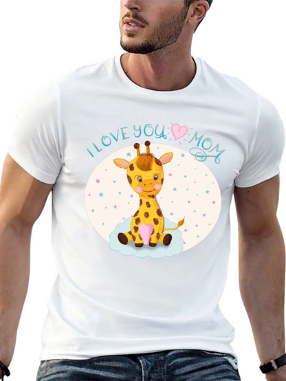 I Love You Mom Giraffe T-Shirt