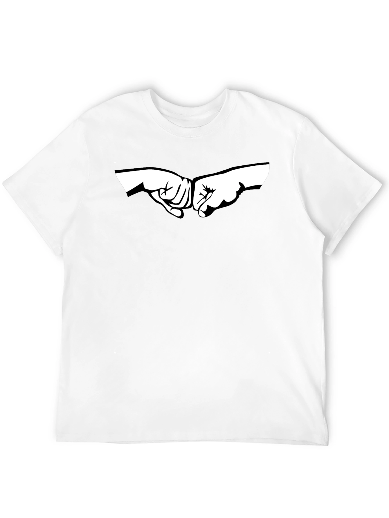 Fist Bump Graphic Tee - Stylish Black T-Shirt