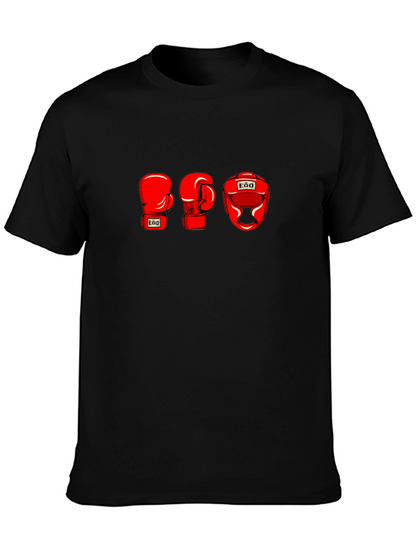 EGO Boxing Gloves and Headgear Black T-Shirt