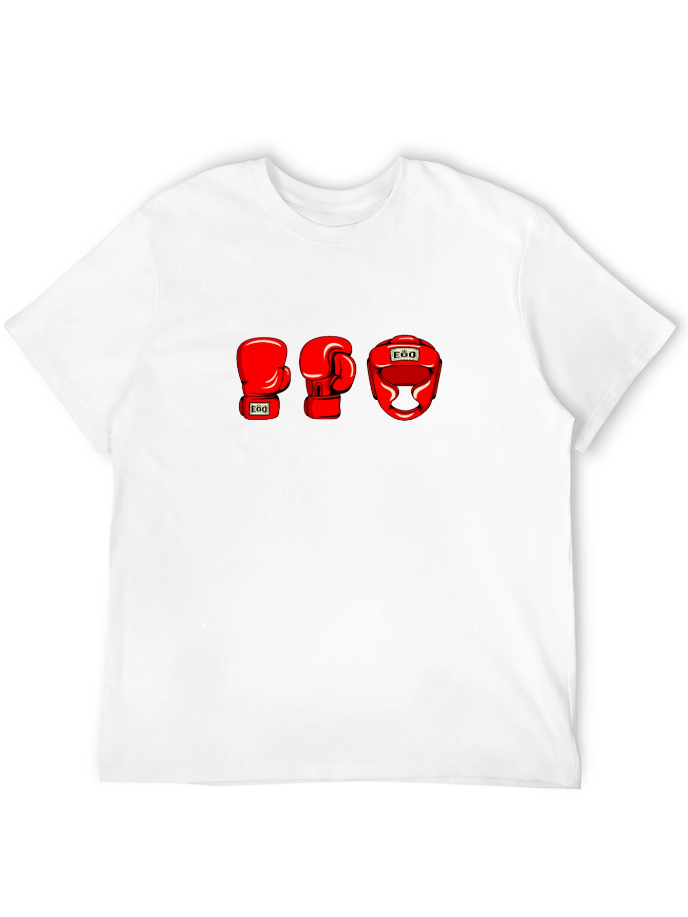 EGO Boxing Gloves and Headgear Black T-Shirt