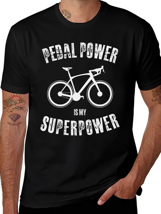 Pedal Power Superpower Cycling T-Shirt