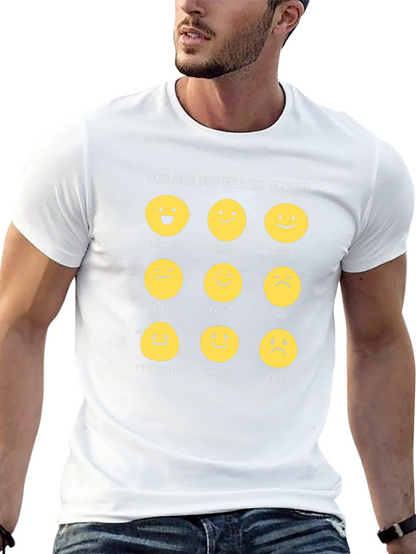 Emotion Faces Graphic T-Shirt: How Are You Feeling Today?