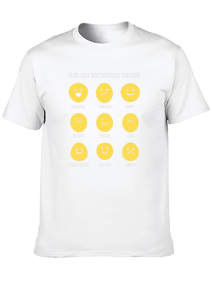 Emotion Faces Graphic T-Shirt: How Are You Feeling Today?