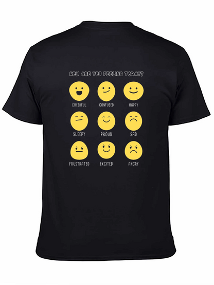 Emotion Faces Graphic T-Shirt: How Are You Feeling Today?