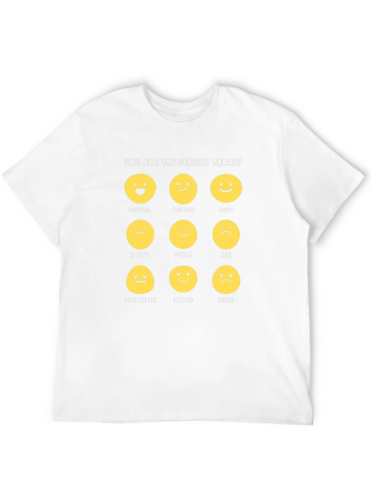Emotion Faces Graphic T-Shirt: How Are You Feeling Today?