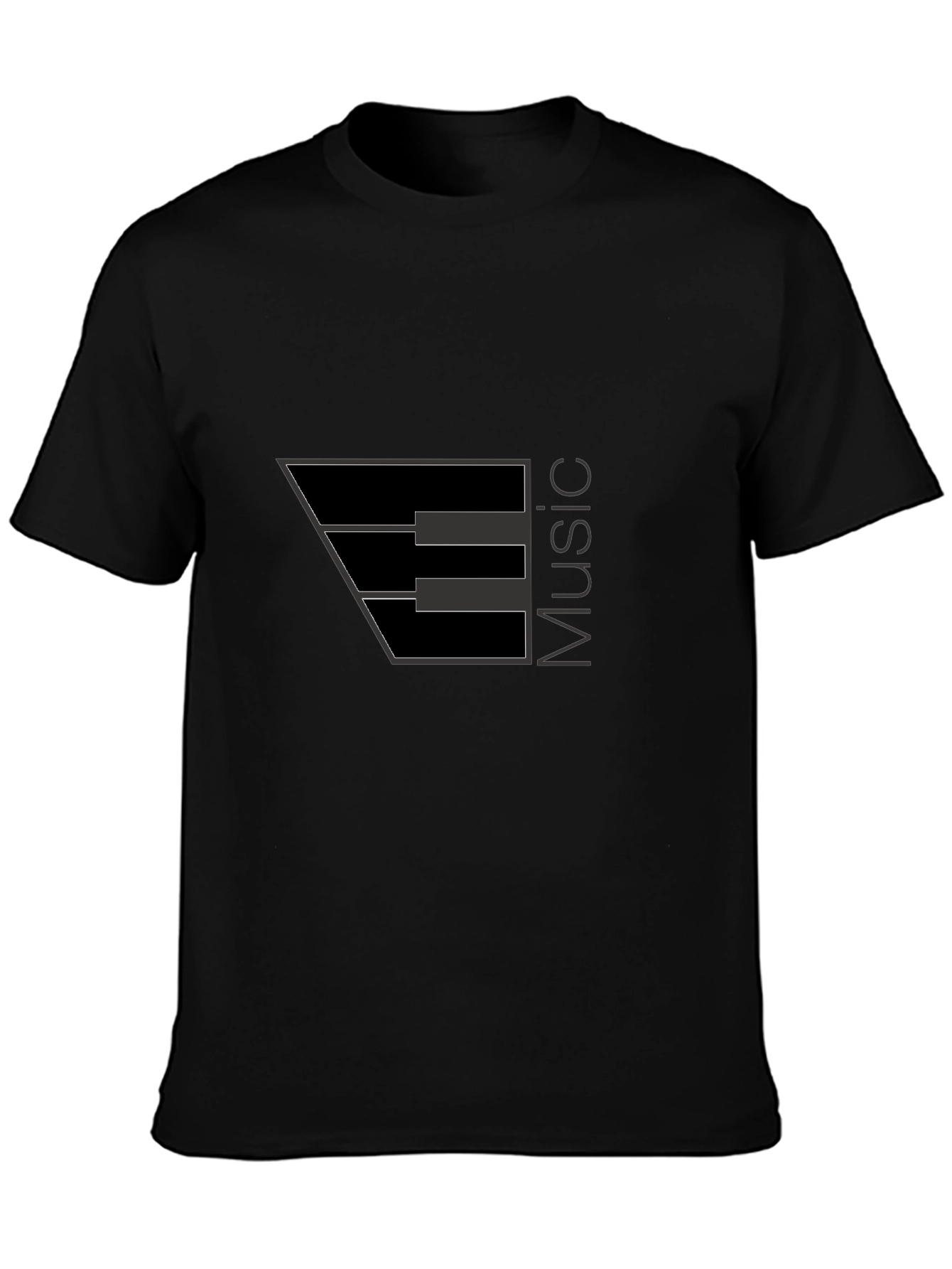 Music Note Black T-Shirt - Stylish Musician Apparel