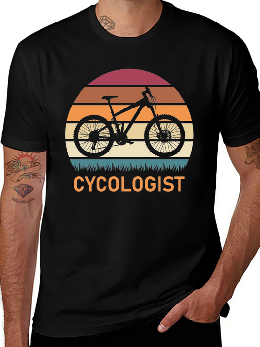 Cycologist T-Shirt - Mountain Bike Sunset Graphic Tee