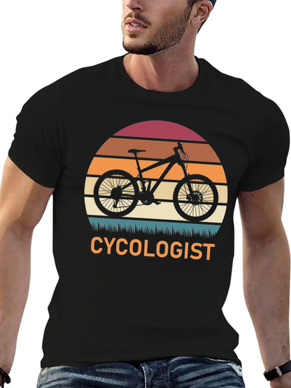 Cycologist T-Shirt - Mountain Bike Sunset Graphic Tee