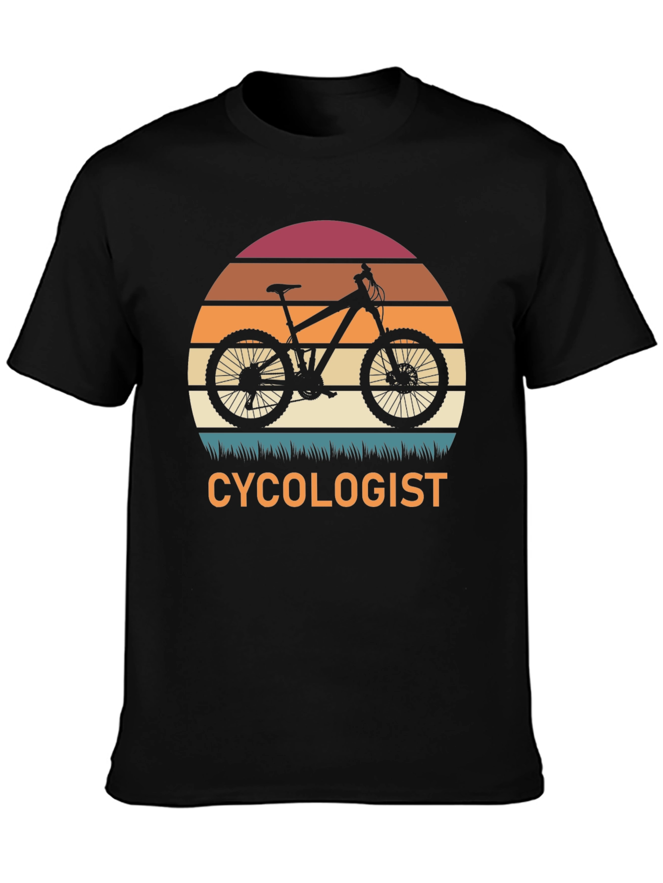 Cycologist T-Shirt - Mountain Bike Sunset Graphic Tee