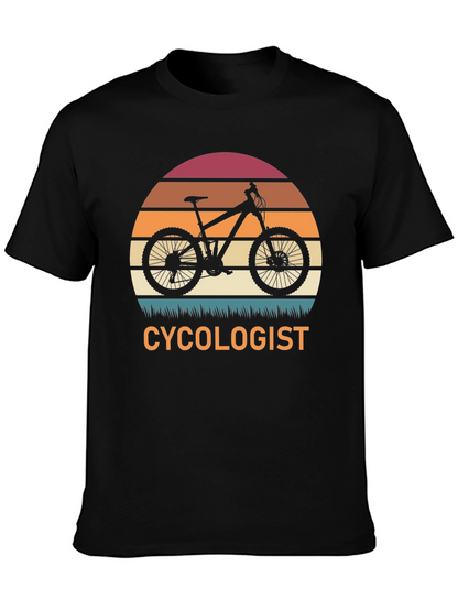 Cycologist T-Shirt - Mountain Bike Sunset Graphic Tee