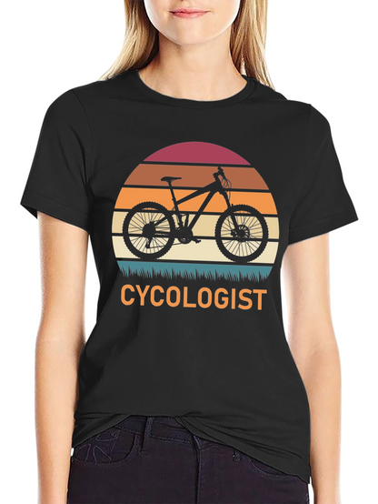 Cycologist T-Shirt - Mountain Bike Sunset Graphic Tee