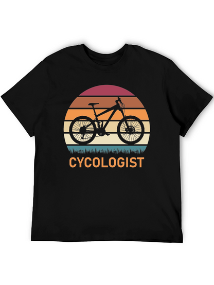 Cycologist T-Shirt - Mountain Bike Sunset Graphic Tee