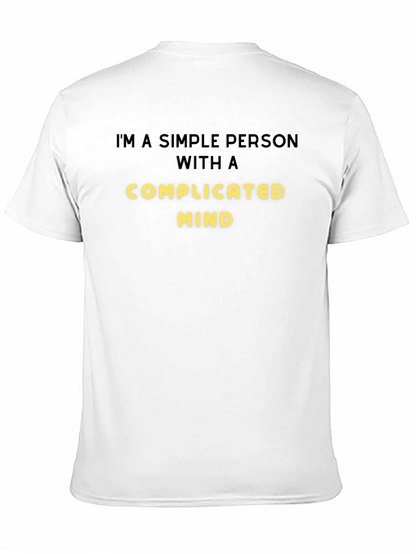 Simple Person Complicated Mind Graphic Tee - Black