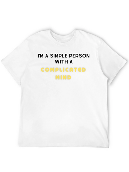 Simple Person Complicated Mind Graphic Tee - Black