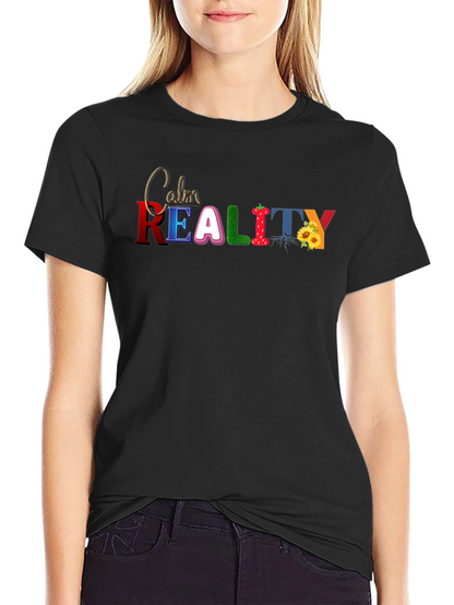 Calm Reality Graphic T-Shirt - Black