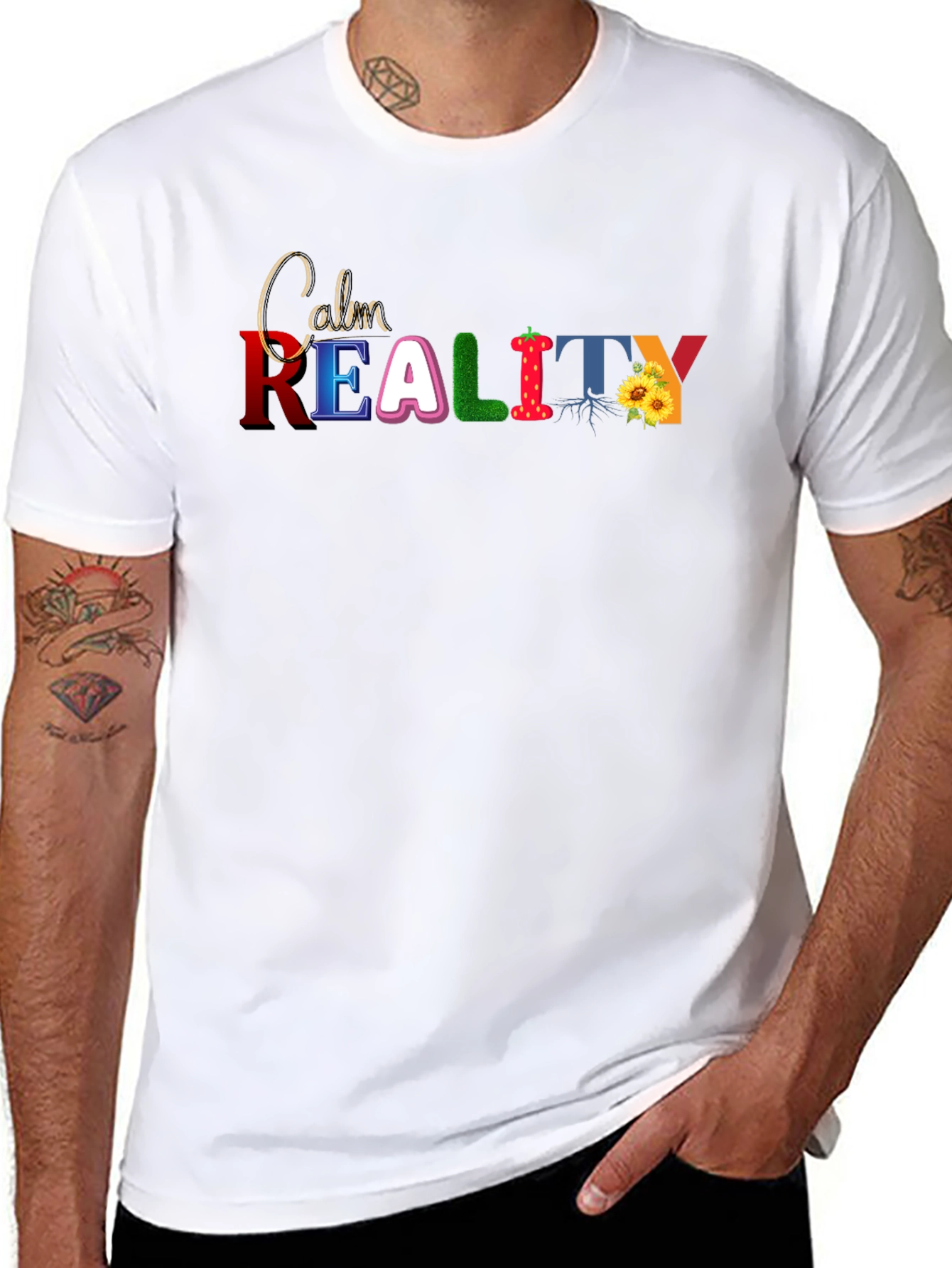 Calm Reality Graphic T-Shirt - Black