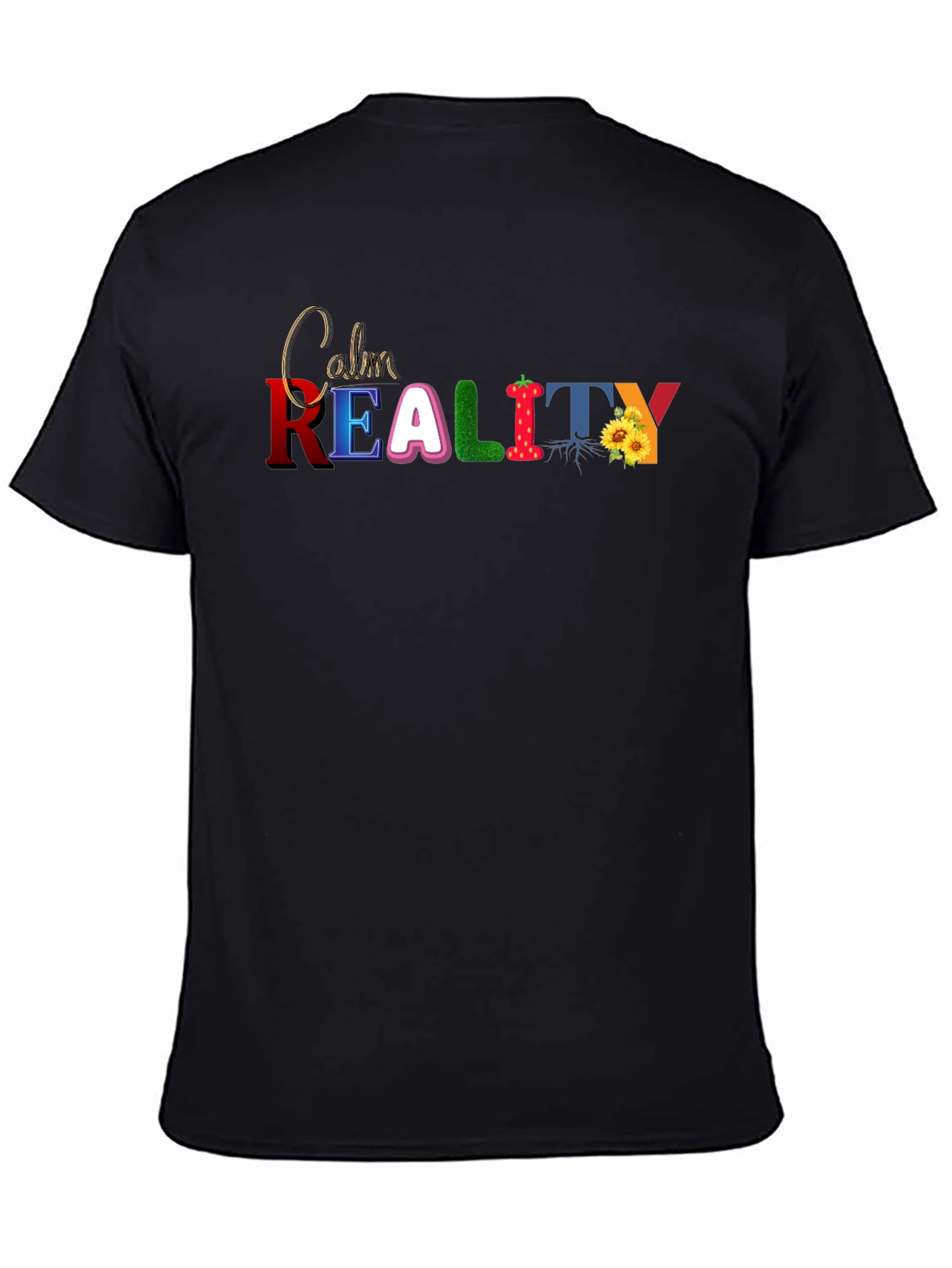 Calm Reality Graphic T-Shirt - Black