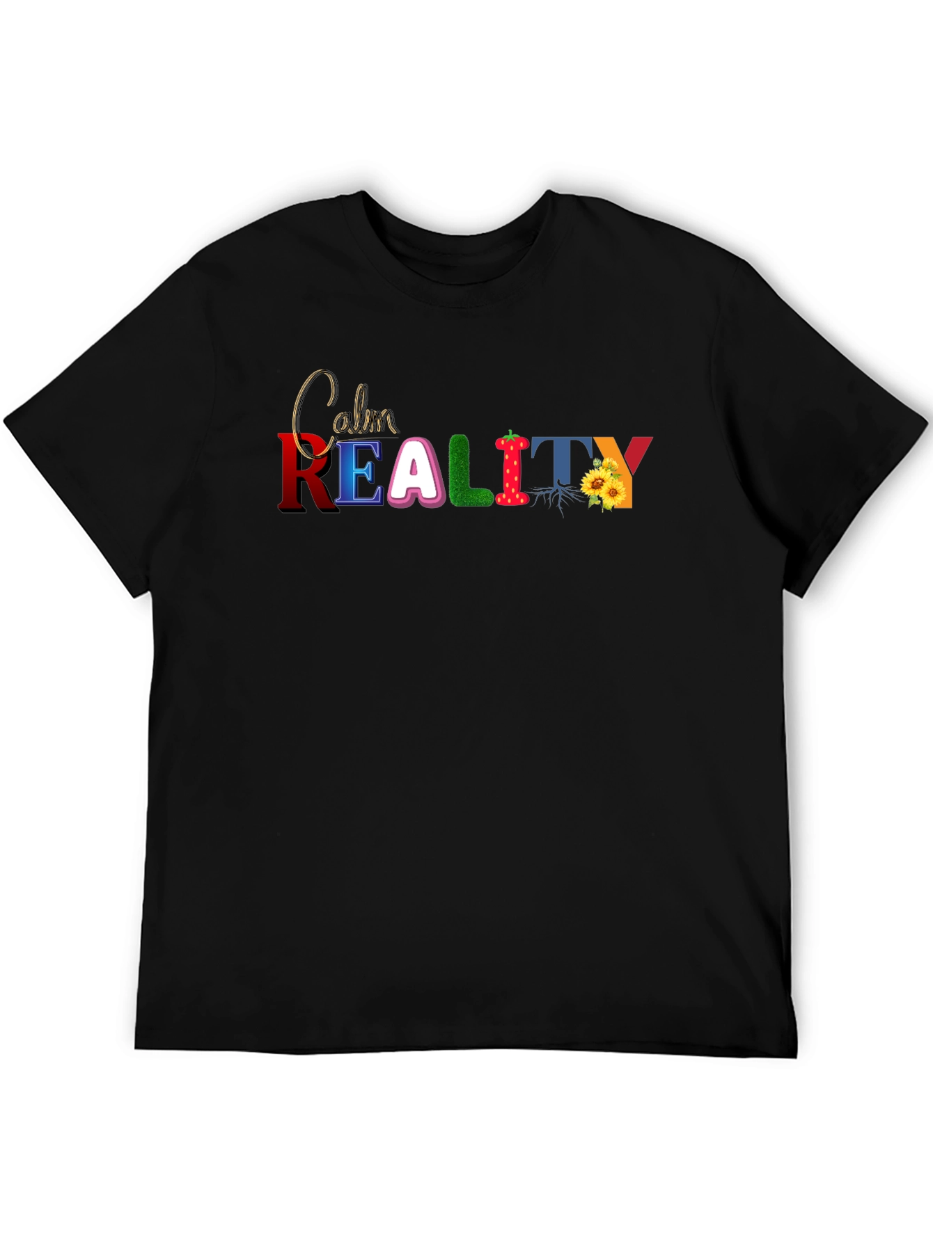 Calm Reality Graphic T-Shirt - Black
