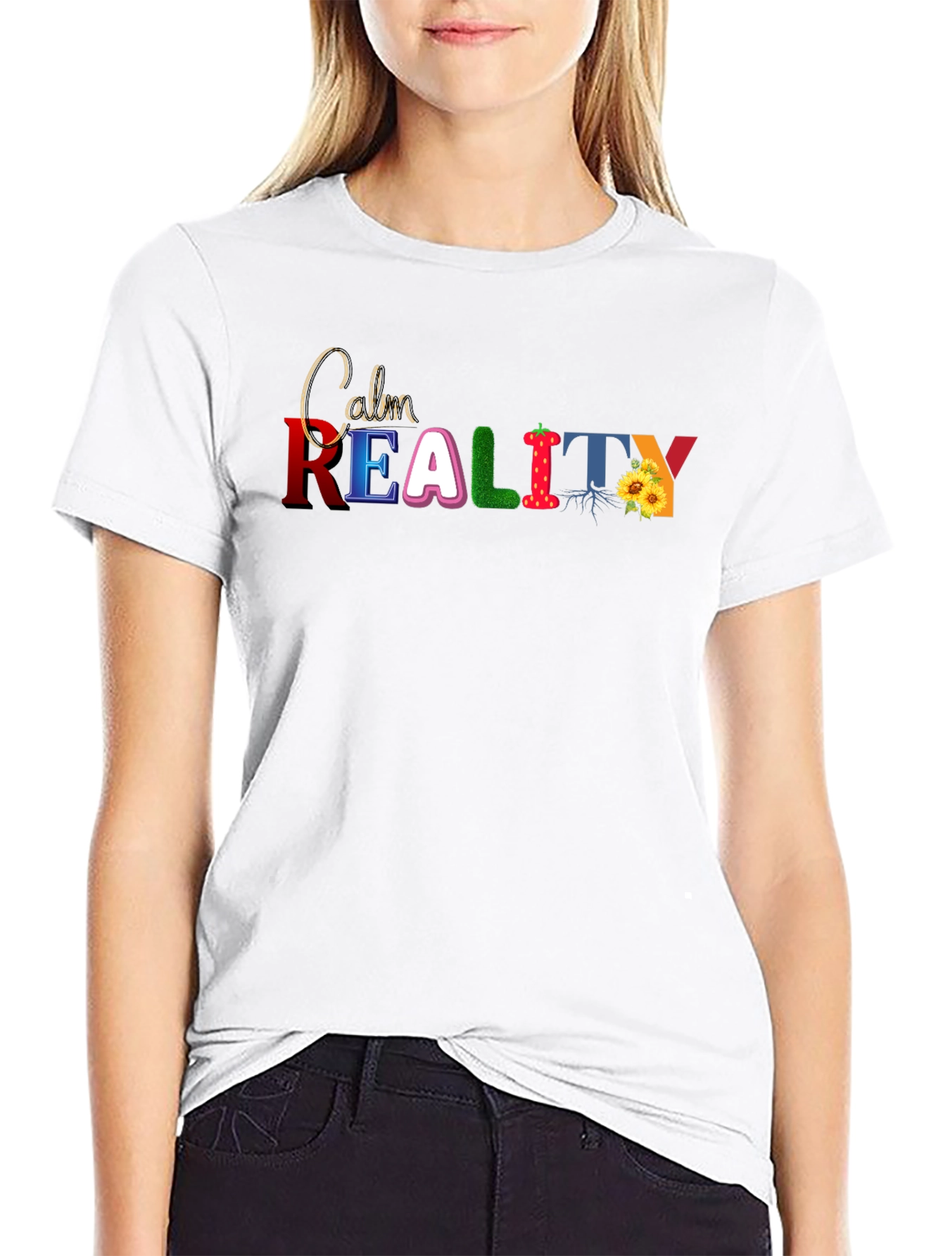 Calm Reality Graphic T-Shirt - Black