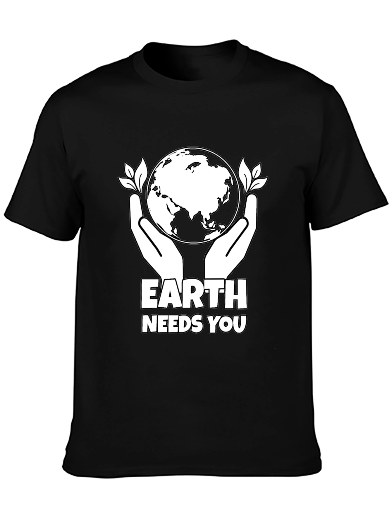 Earth Needs You Graphic T-Shirt - Black
