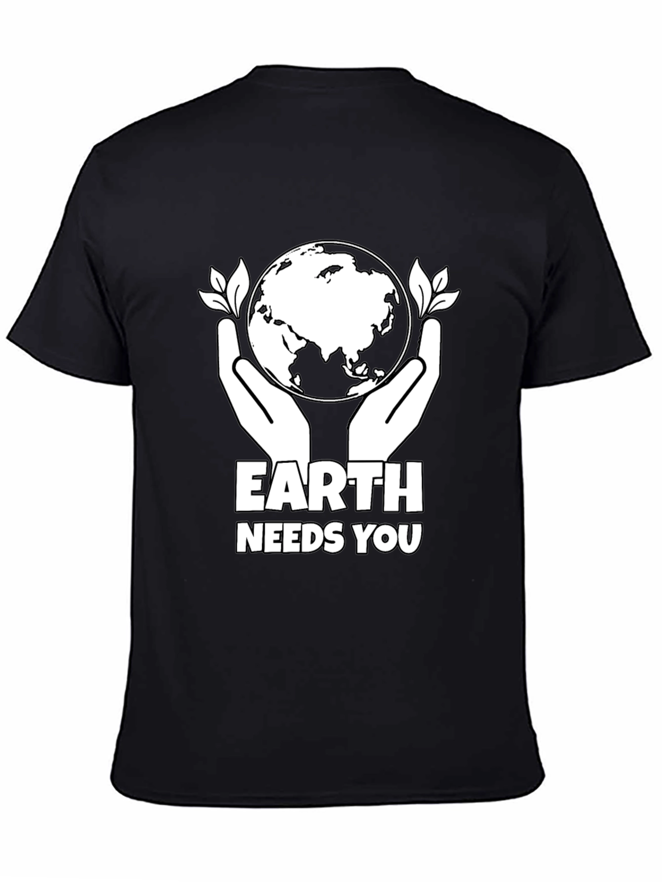 Earth Needs You Graphic T-Shirt - Black