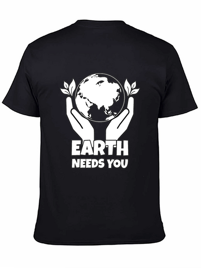 Earth Needs You Graphic T-Shirt - Black