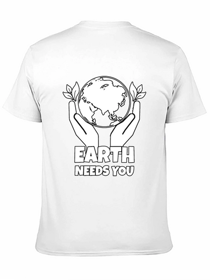 Earth Needs You Graphic T-Shirt - Black