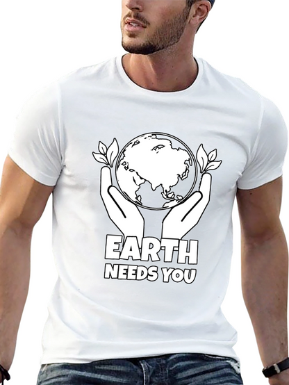 Earth Needs You Graphic T-Shirt - Black