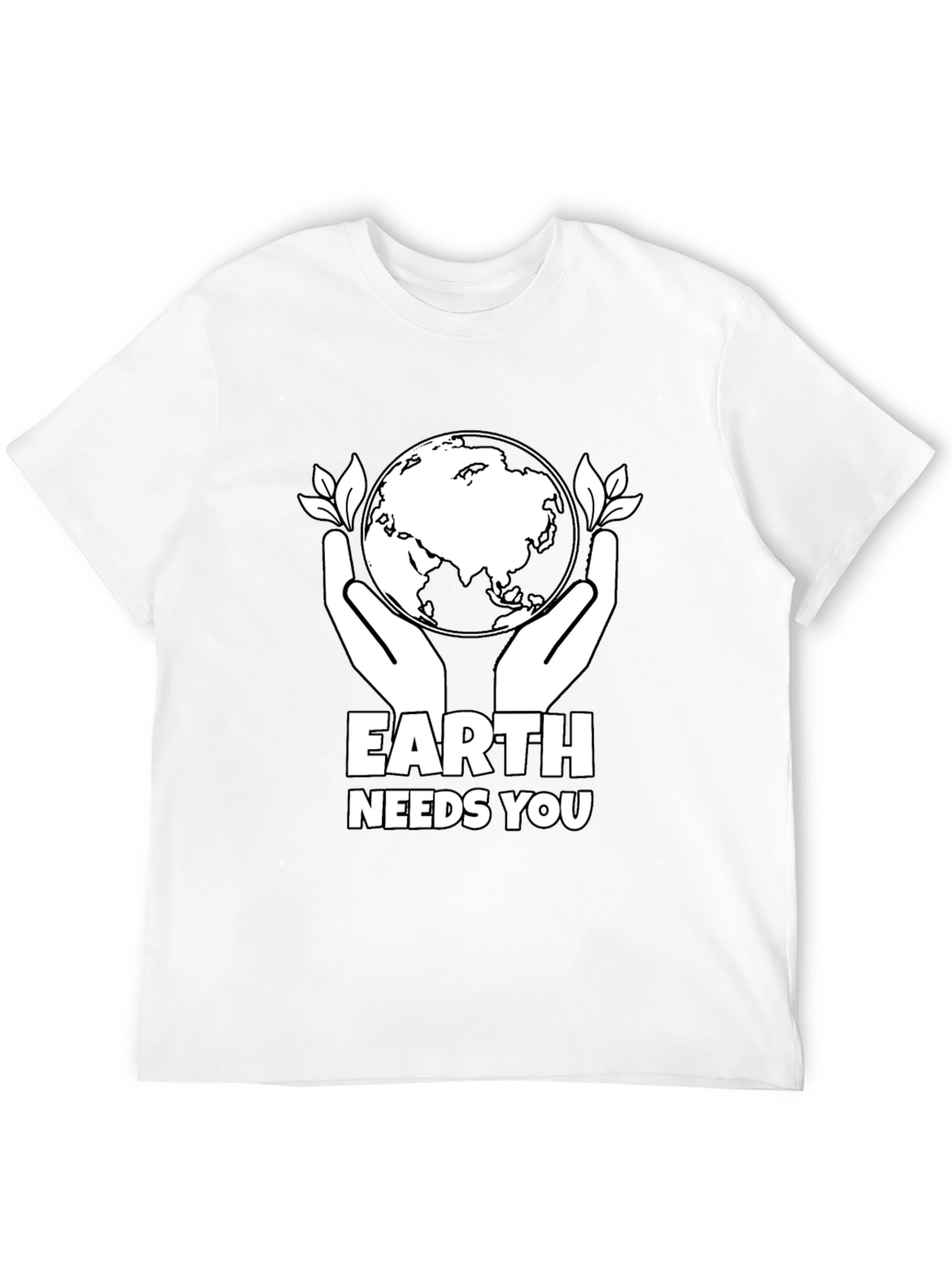 Earth Needs You Graphic T-Shirt - Black