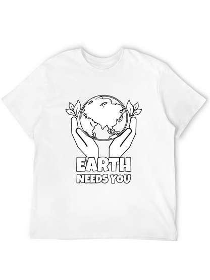 Earth Needs You Graphic T-Shirt - Black