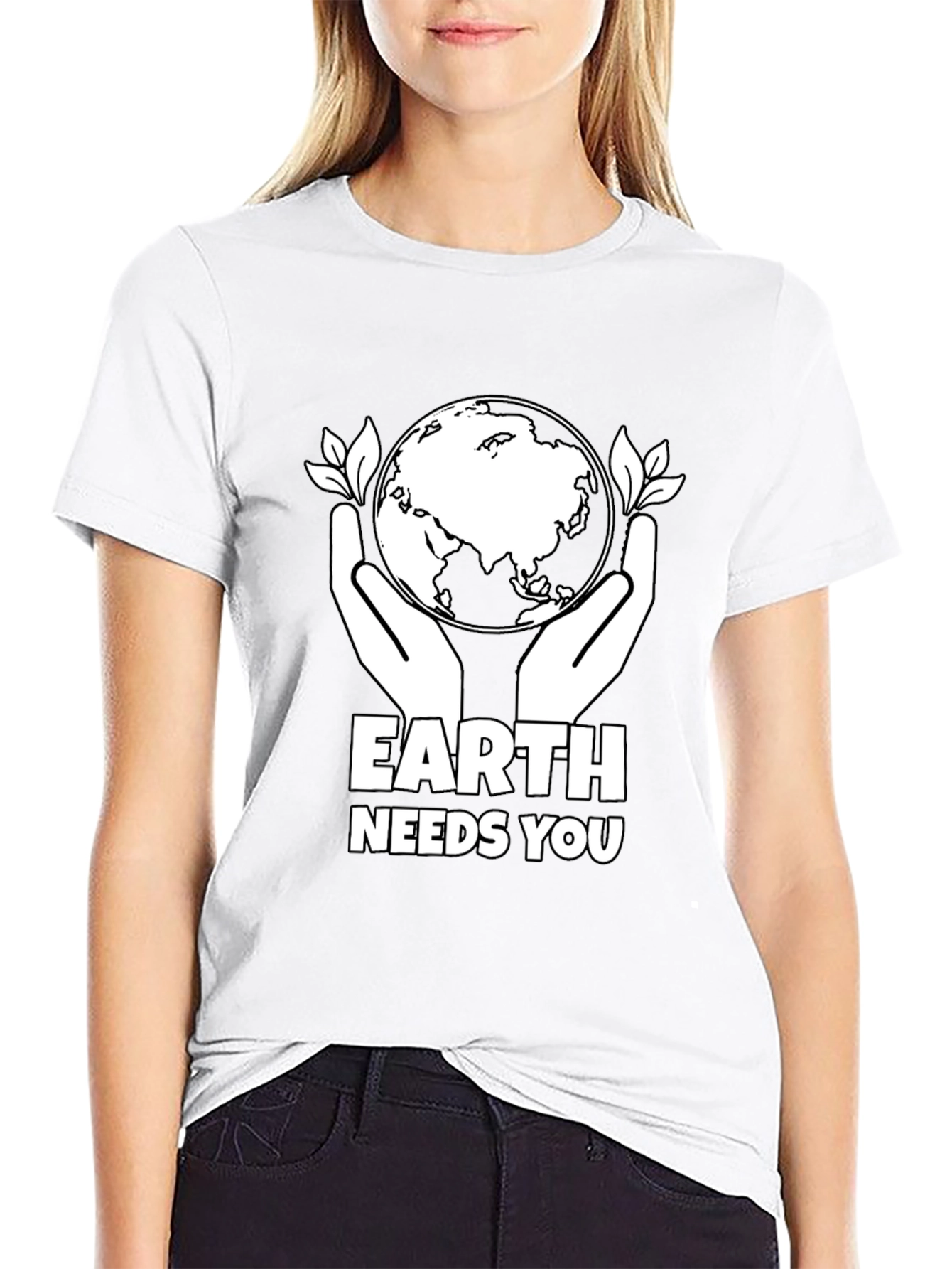 Earth Needs You Graphic T-Shirt - Black