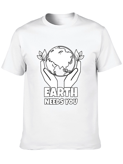 Earth Needs You Graphic T-Shirt - Black